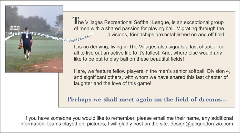 The Villages D4 Softball Memorials